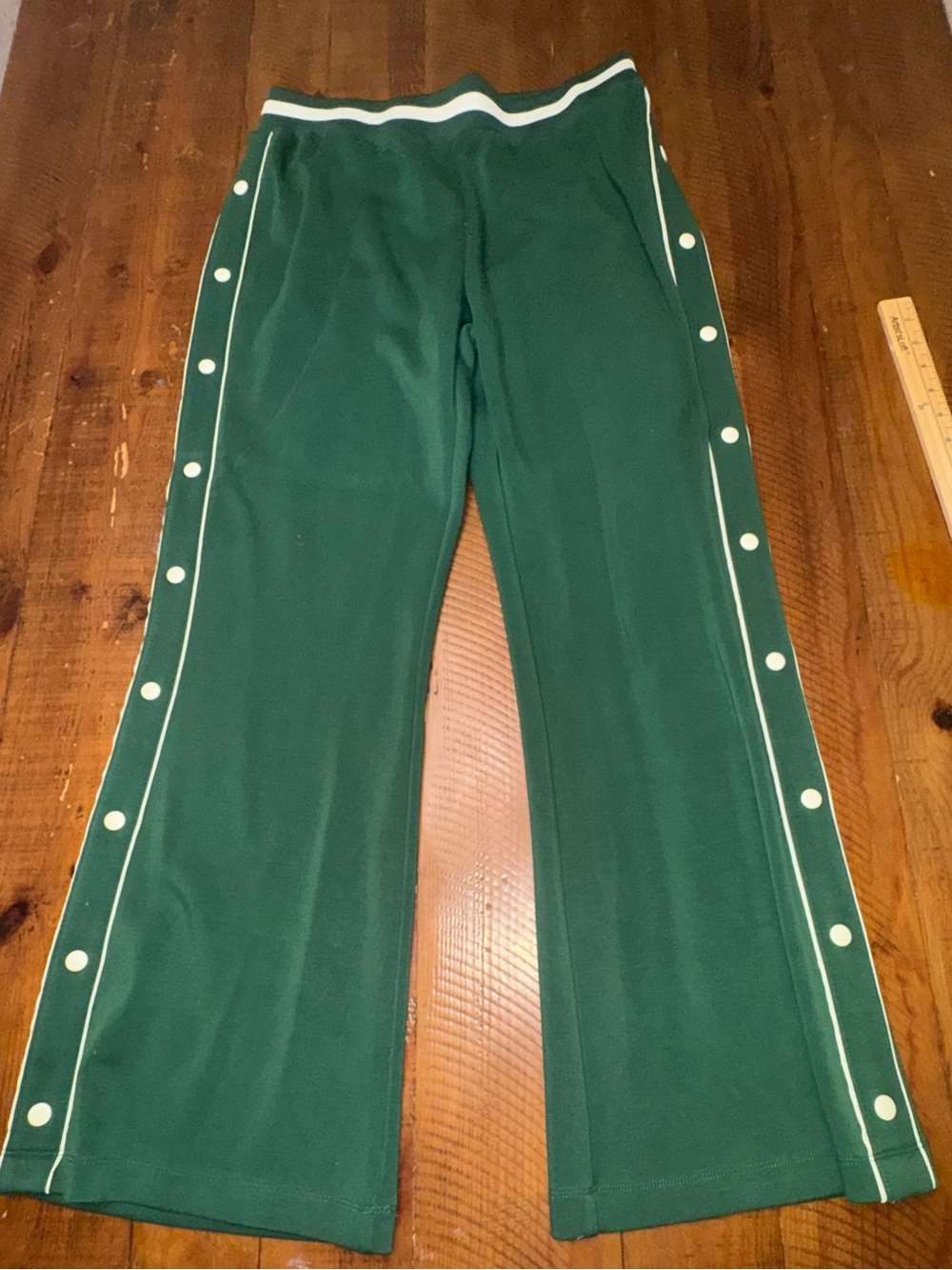 Mono B Forest Green Top with White Stripe